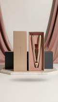 Champagne edition flat iron with magnetic closure packaging